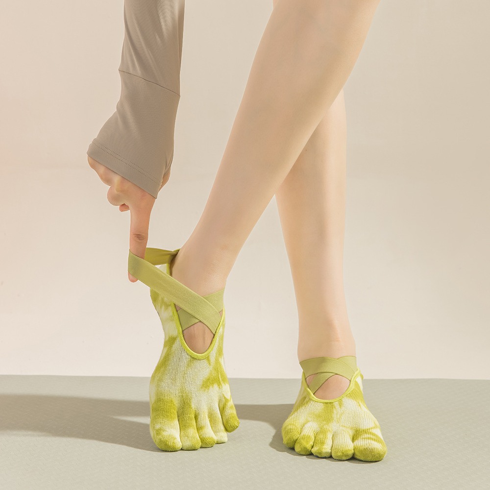 Pilates Yoga And Barre - Calcetines de Cinco Dedos con Tiras