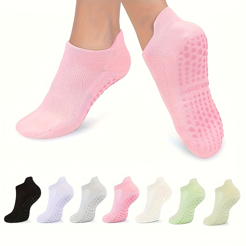 Pilates Yoga And Barre - 1 Par de Calcetines Antideslizantes para