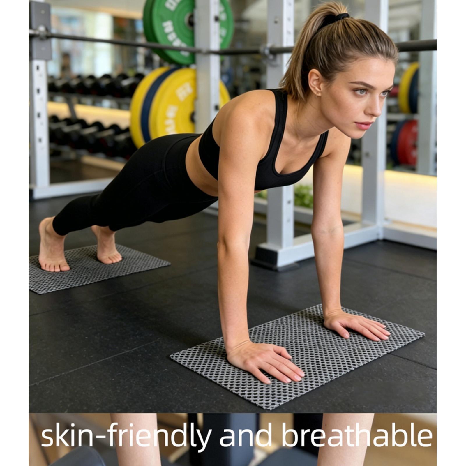 Pilates Yoga Exercises - Juego de 2 Alfombrillas Antideslizantes para