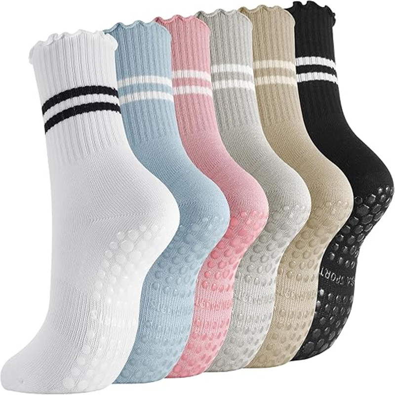 Pilates Yoga And Barre - 1 Par de Calcetines de Pilates