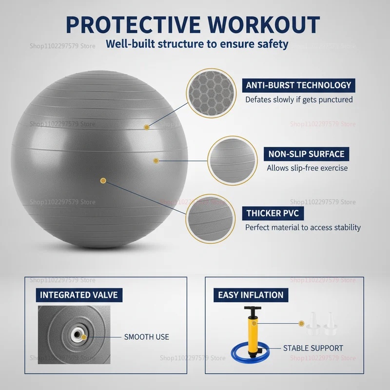 Balón de Yoga Antiexplosión co - Pilates Yoga Ball Exercises reseña y precio
