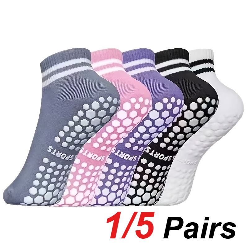 1/5 par de calcetines de silic - Pilates & Yoga Unleashed Studio Tuckahoe reseña y precio