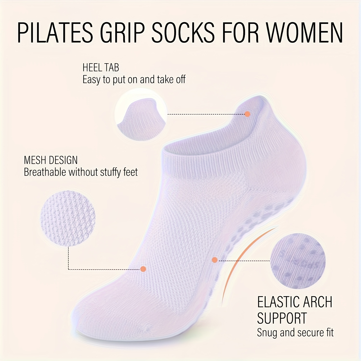 1 Par de Calcetines Antidesliz - Pilates Yoga And Barre reseña y precio
